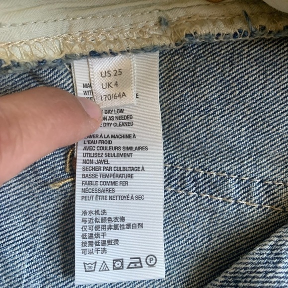 NWT Free People x We the Free Taliesin Cutoff Short in Mid Blue Size 25 - Picture 6 of 14